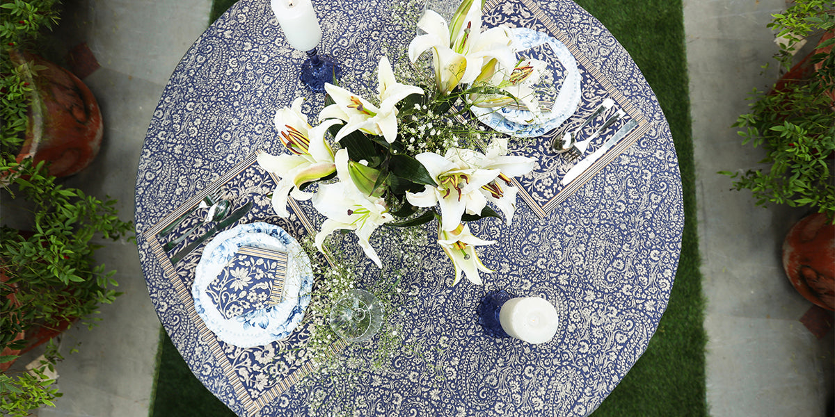Shahtoosh Orion Blue Dining