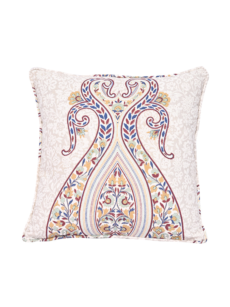 Cotton Cushion Cover - Chashmebagh Capri Green
