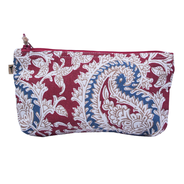 Pencil Pouch - Mango Paisley Green