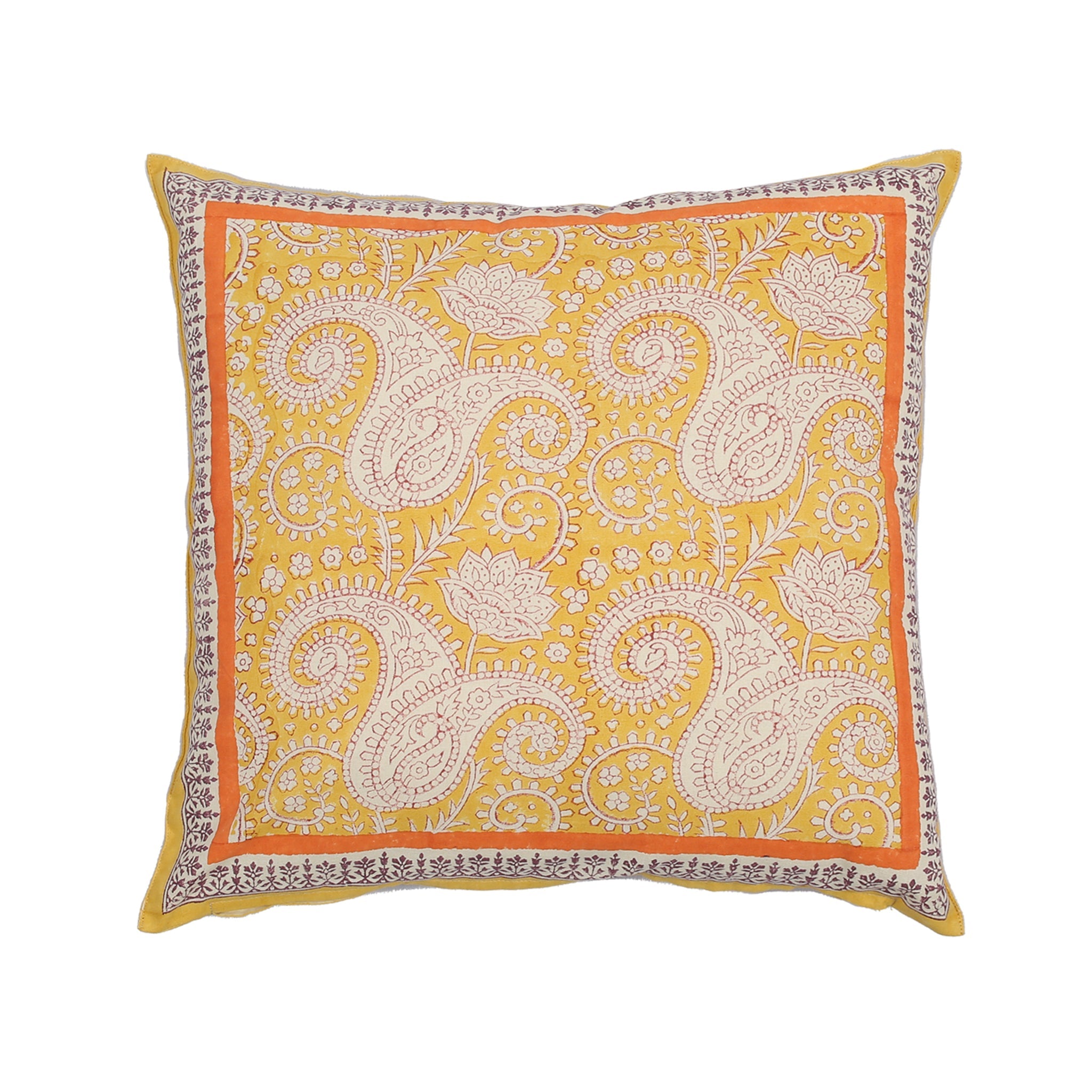 Cotton Cushion Cover - Nakkashi Uzma Sarson