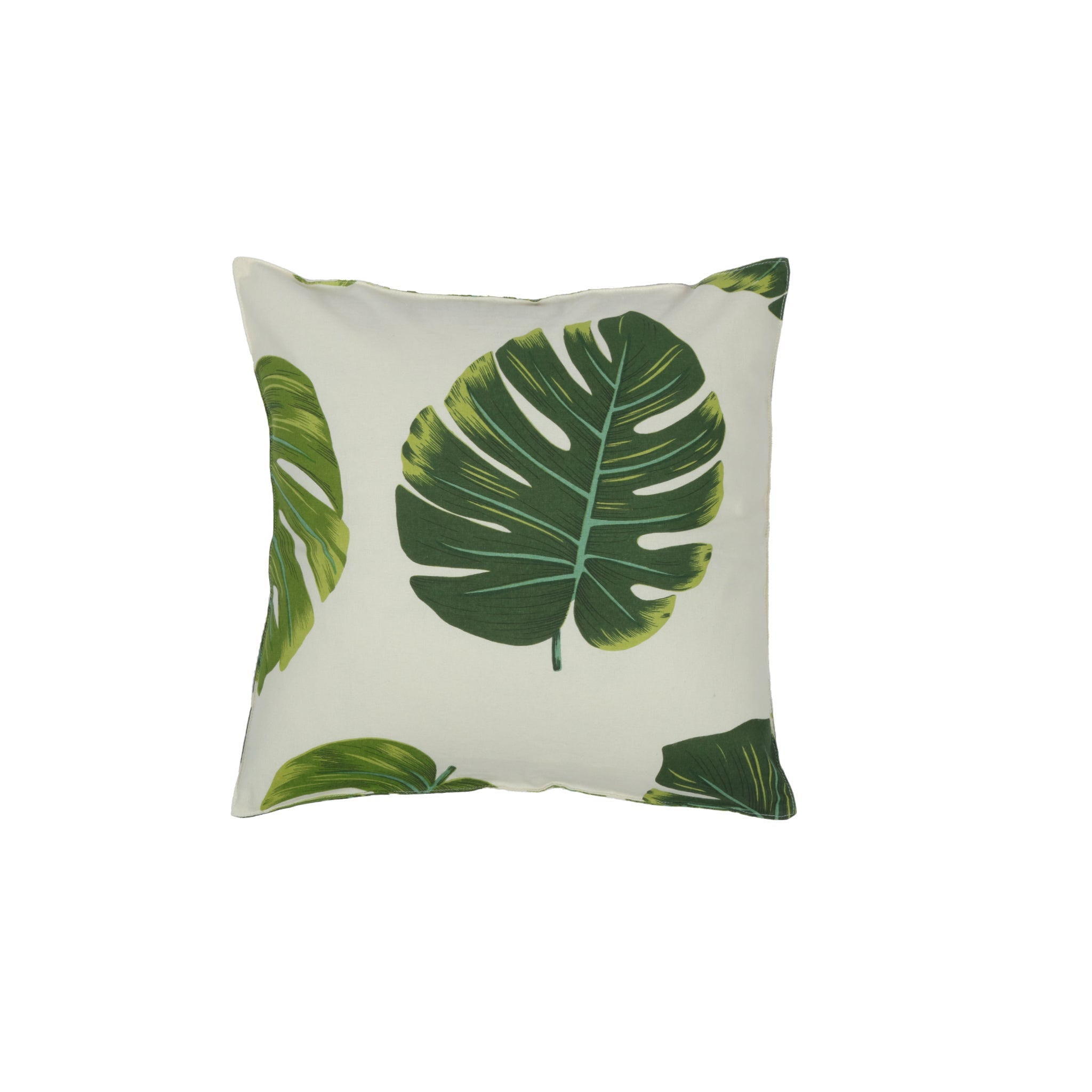 Cotton Cushion Cover - Monsteria Verde