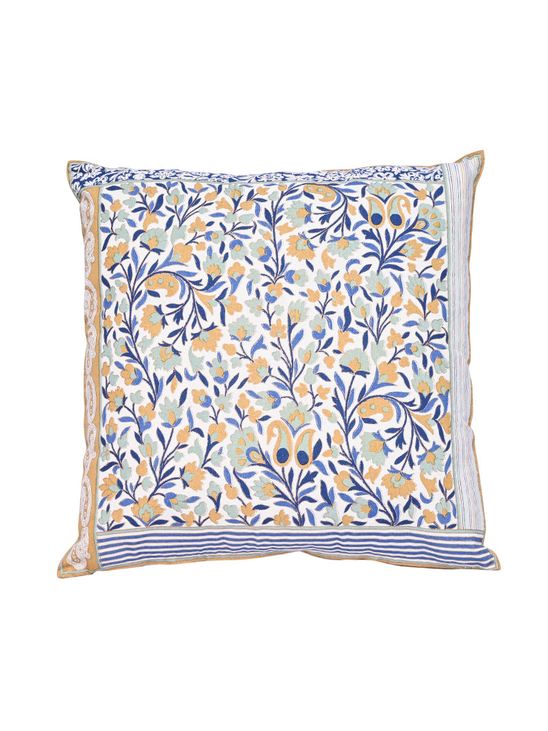 Cotton Cushion Cover - Chashmebagh Capri Green