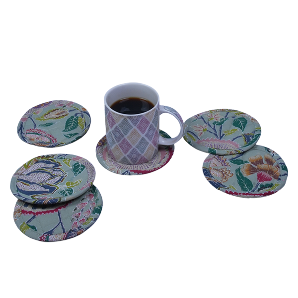Quilted Coaster Set Of 6 - Mohabbat Foilage