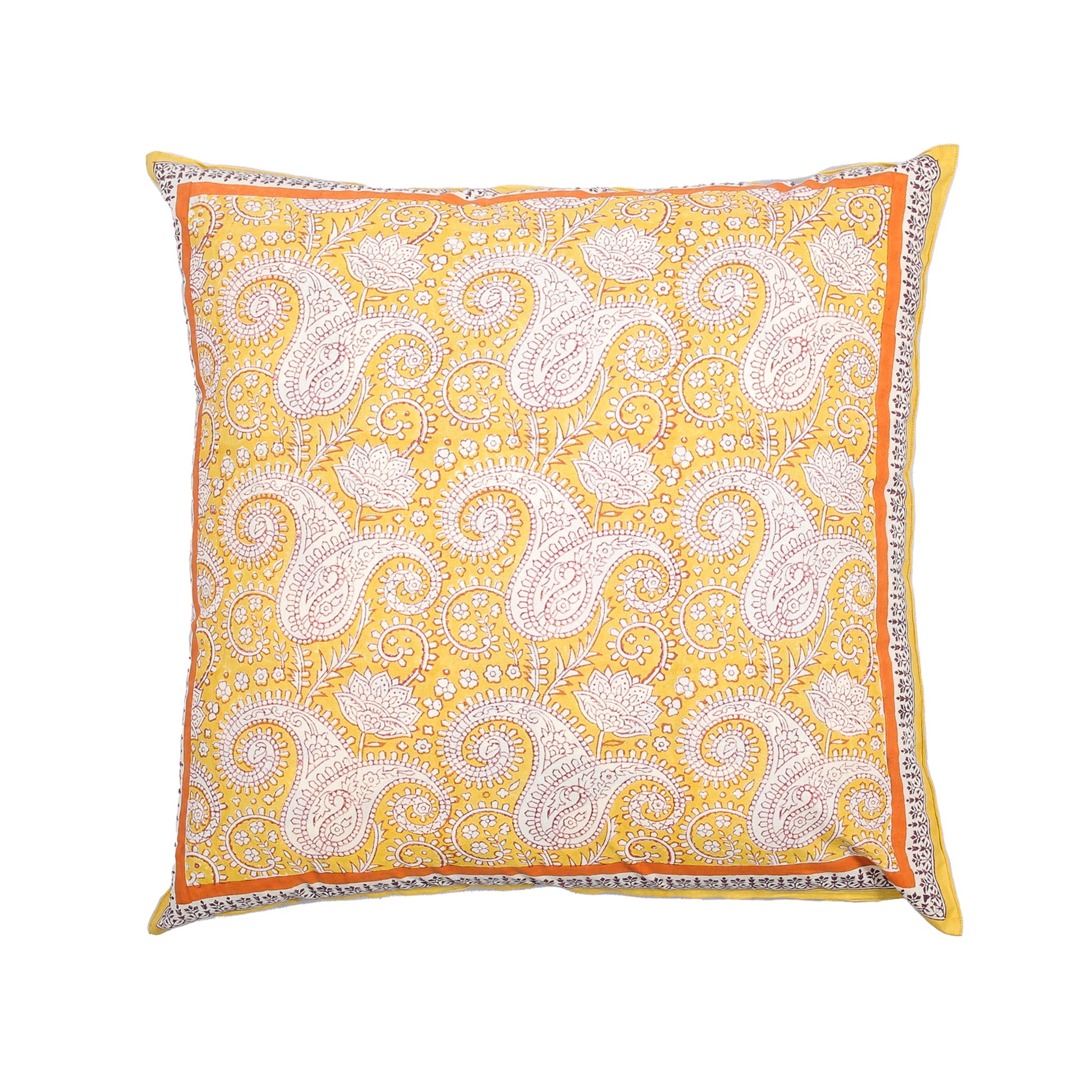 Cotton Cushion Cover - Nakkashi Uzma Sarson