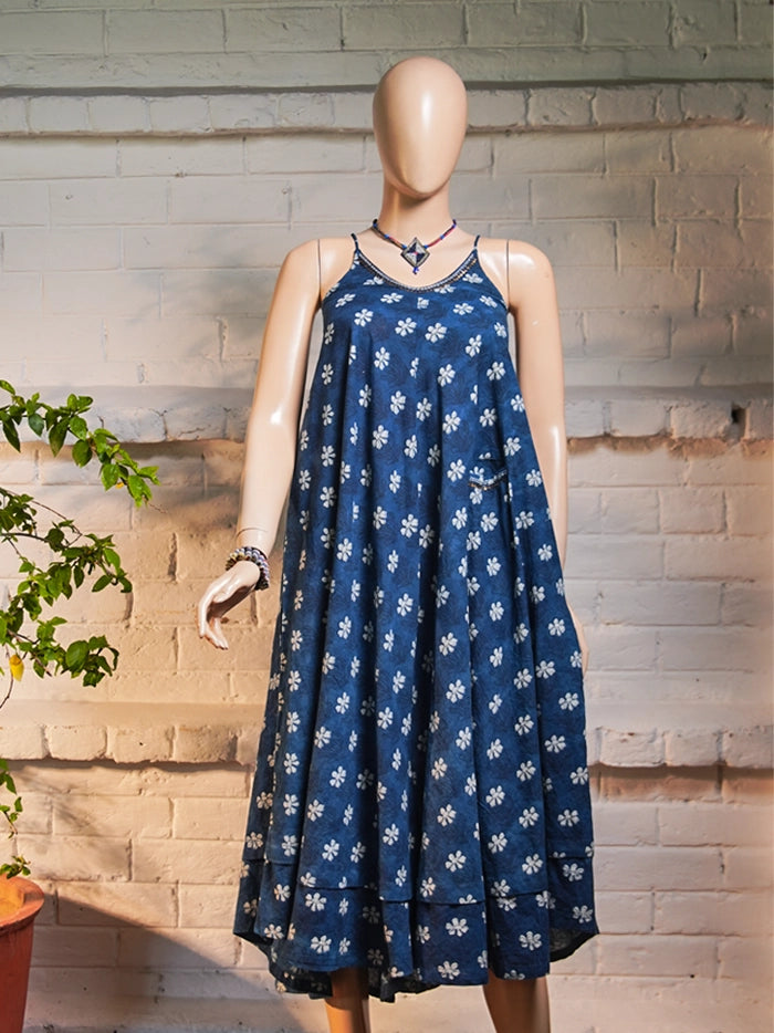 Kutch Dress - Indigo