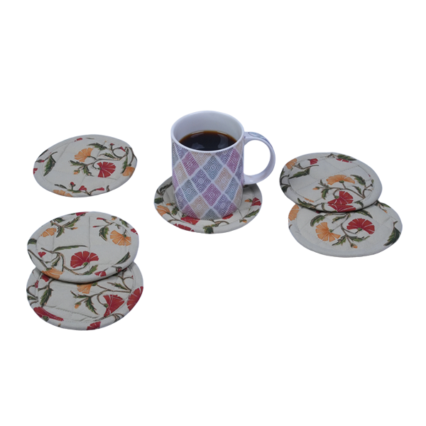 Quilted Coaster Set Of 6 - Bina Gola Puree