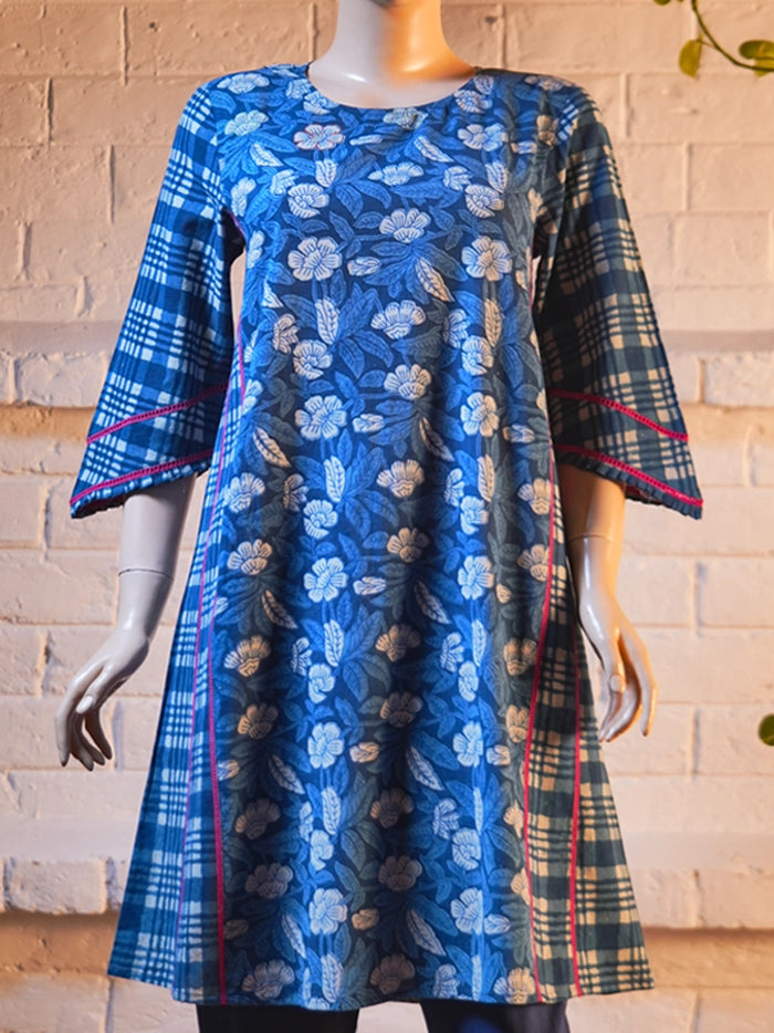 Ajmeri Kurta - Indigo Blue