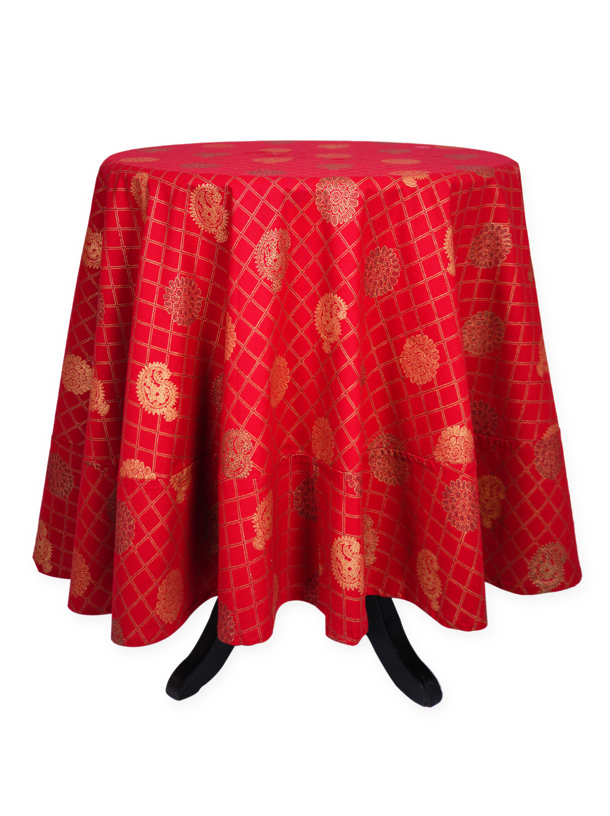 Round Table Cloth - Zari Rang Mahal
