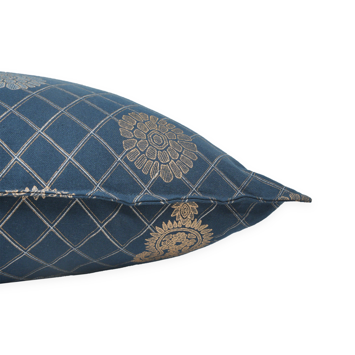 Pillow Cover - Zari Kashi Neel