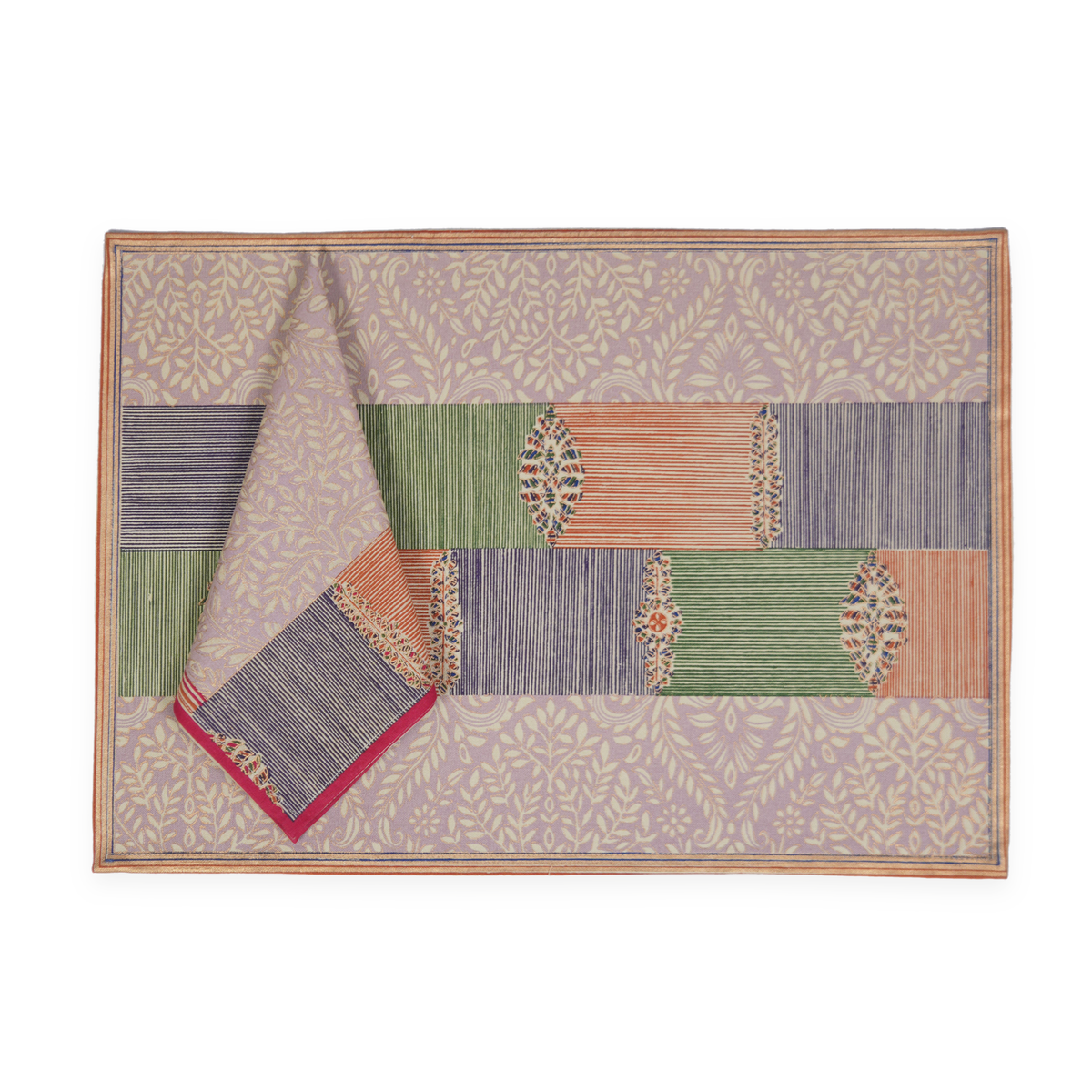 Mat Nap Set Of 6 (WP) - Saffron Chunar