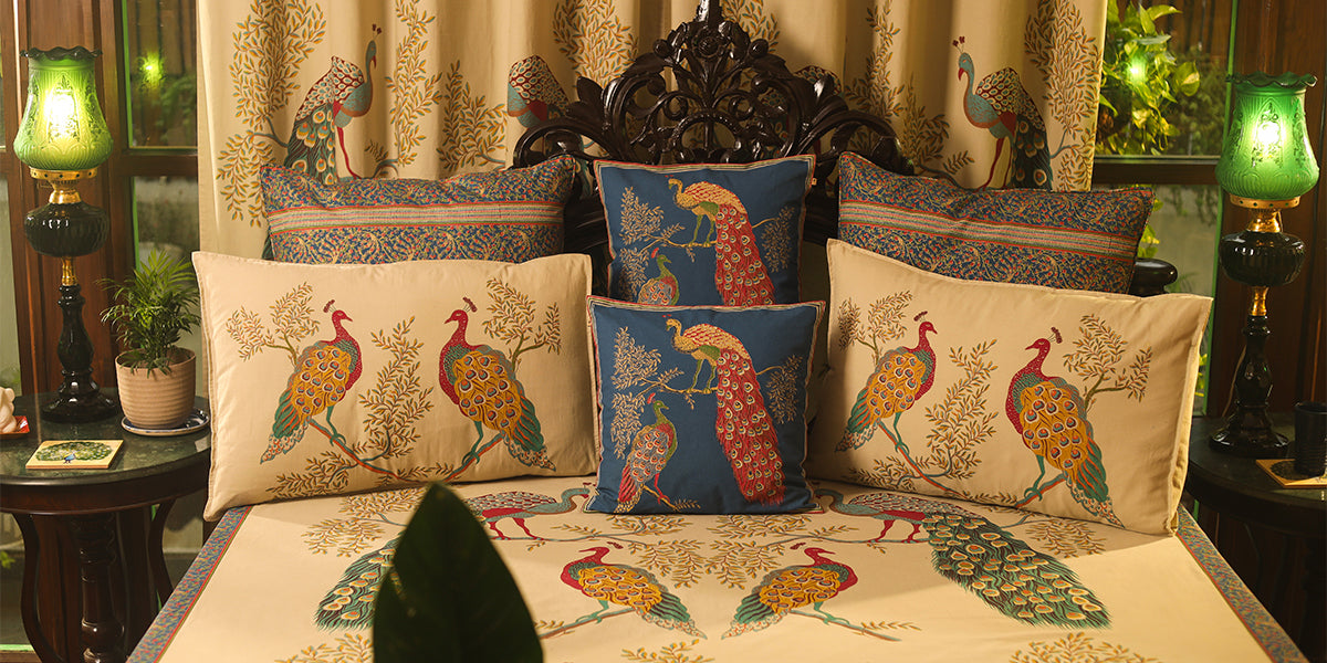 Bed Cover - Peacock Bubbles