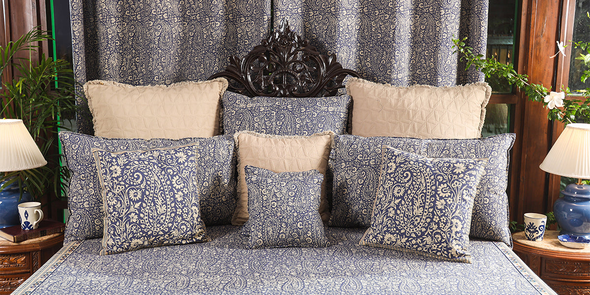 Bed Cover - Shahtoosh Orion Blue