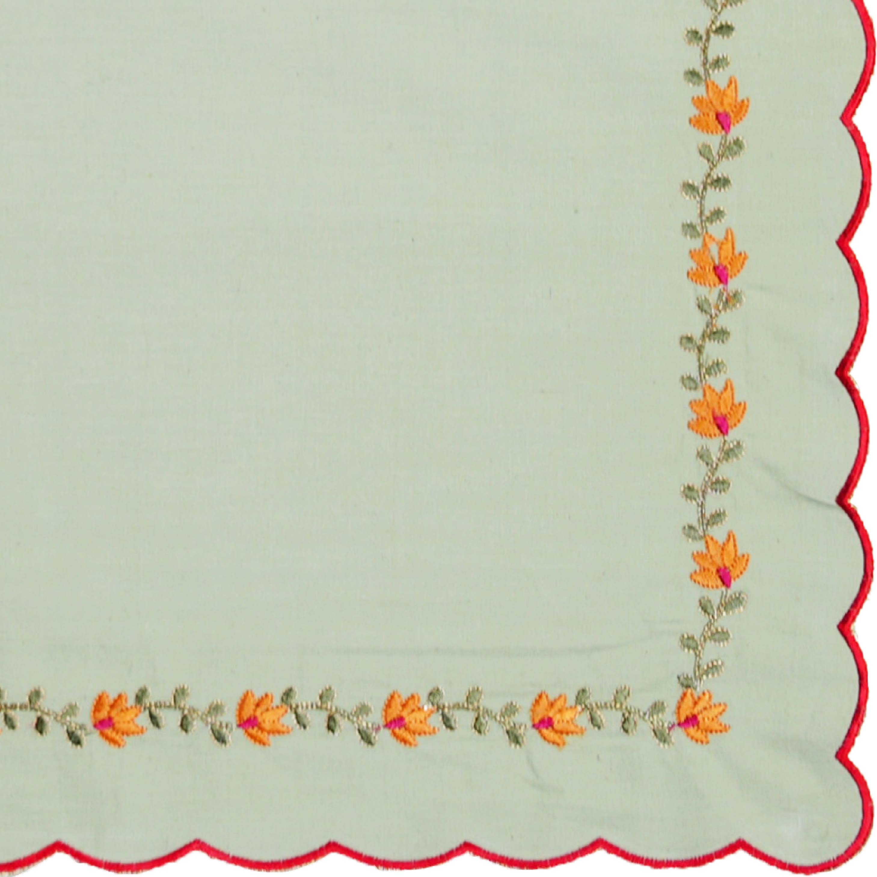 Napkin (Set of 6) - Scalloped Phool Patti - Sweet Pea