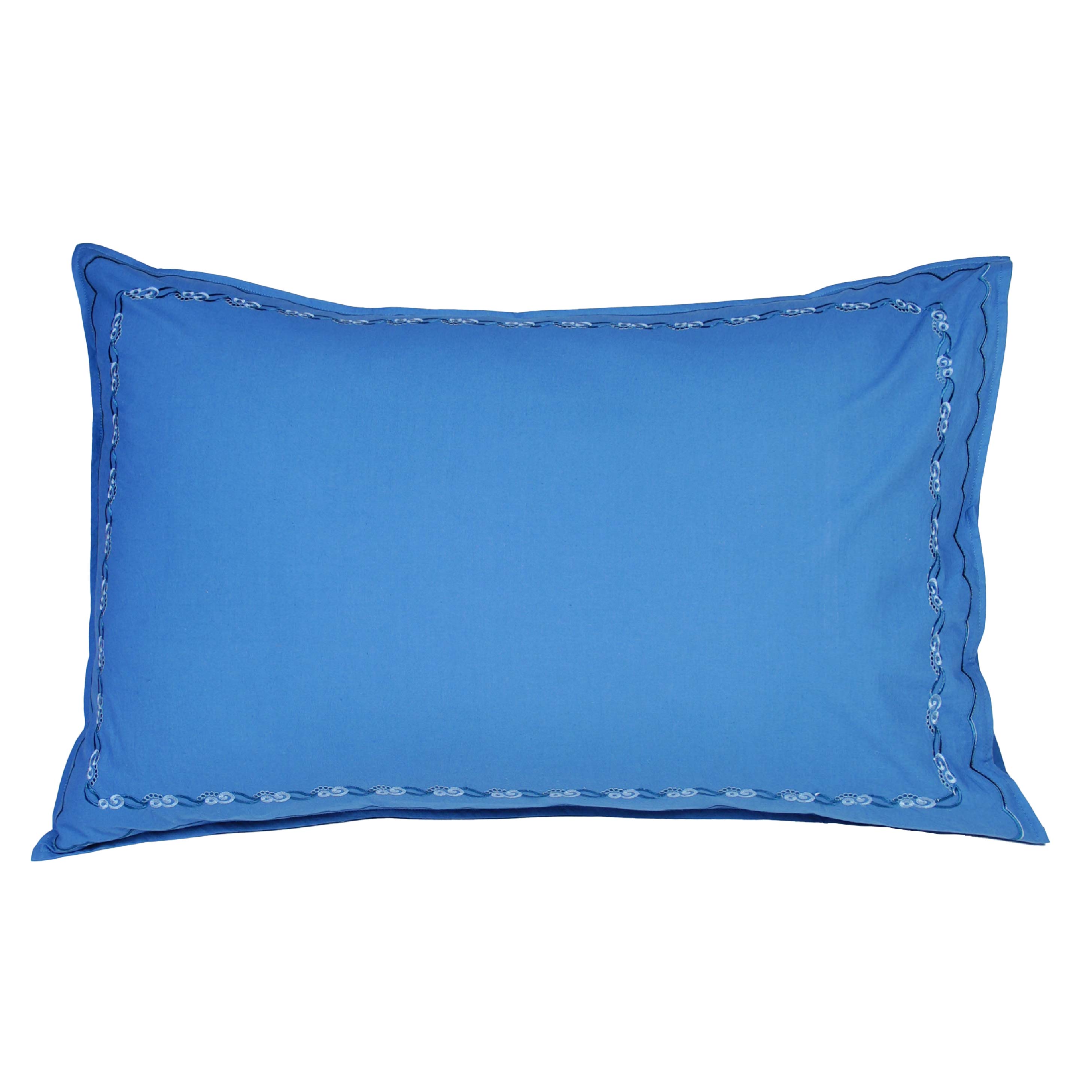 Pillow Cover - Scalloped Bale - Baja Blue