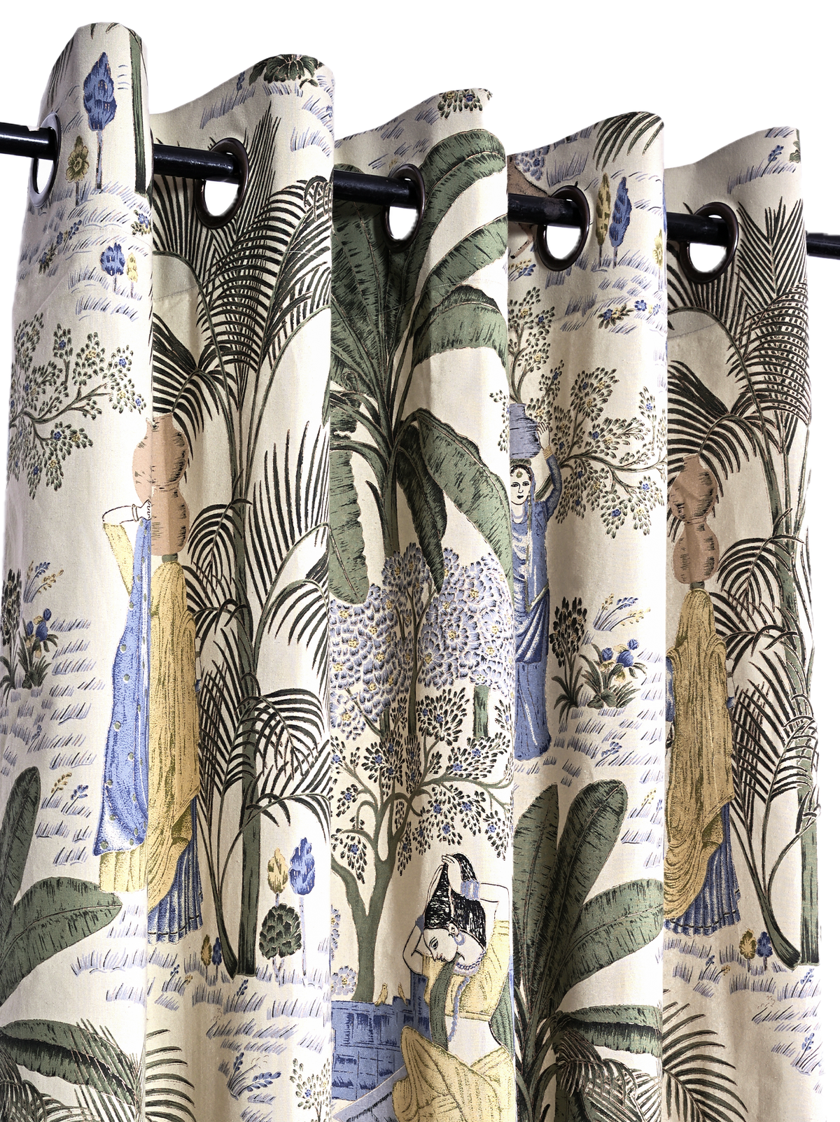 Curtain - Village Life Oasis Green
