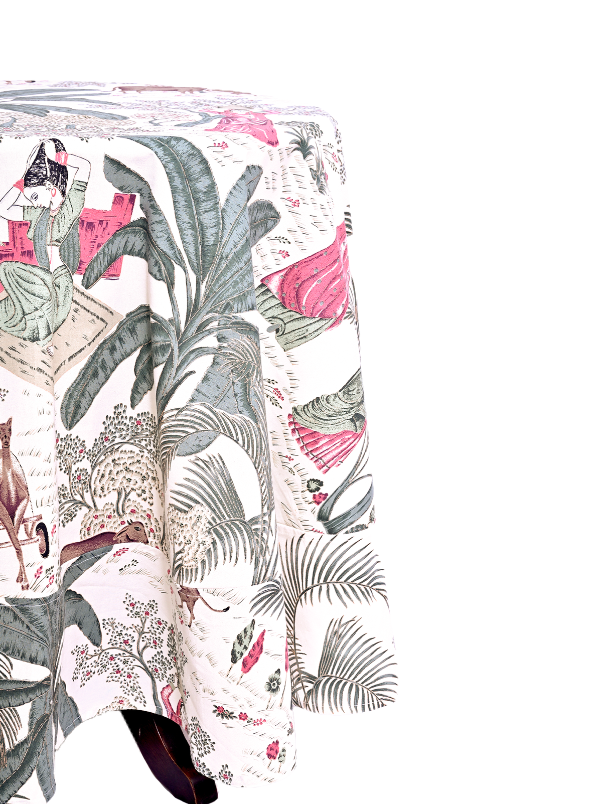 Round Table Cloth - Village Life Rose Mist