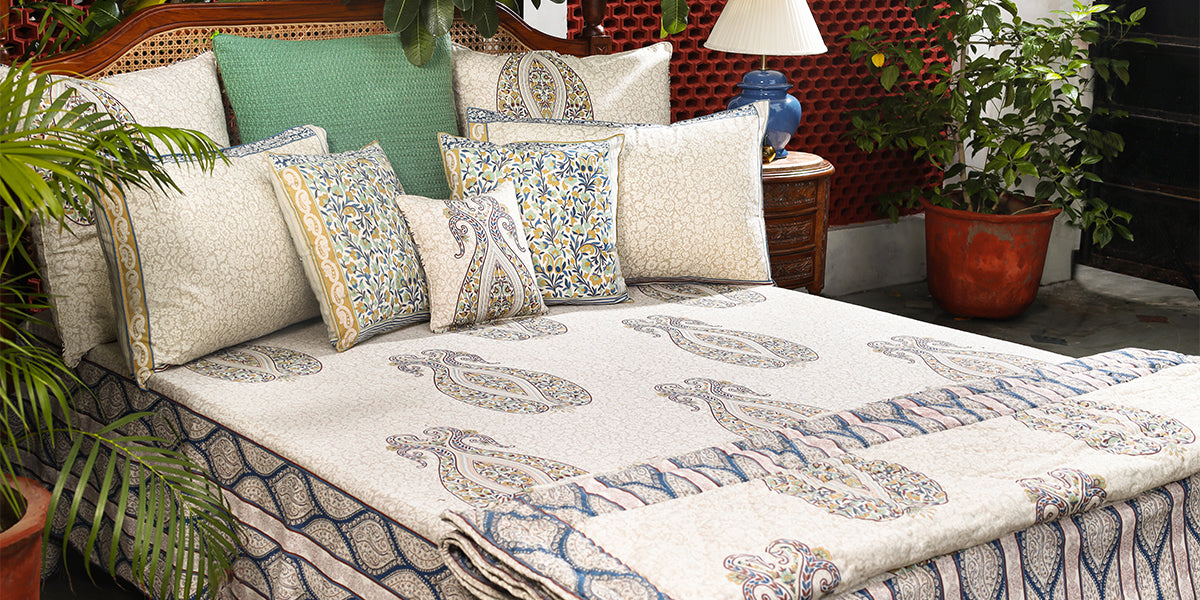 Bed Cover - Chashmebagh Capri Green