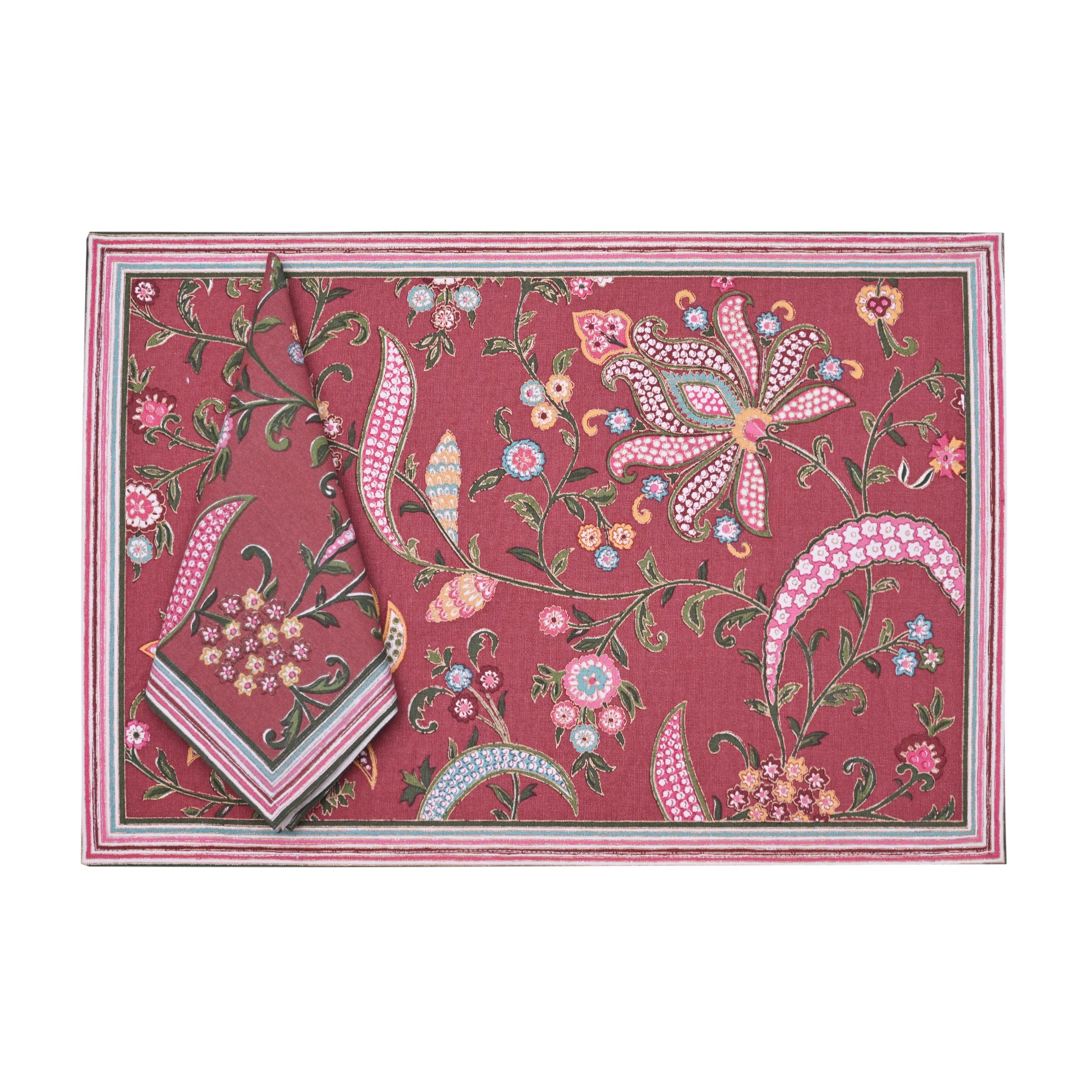 Mat And Napkin Set Of 6 (WP) - Chilgoza Dupont
