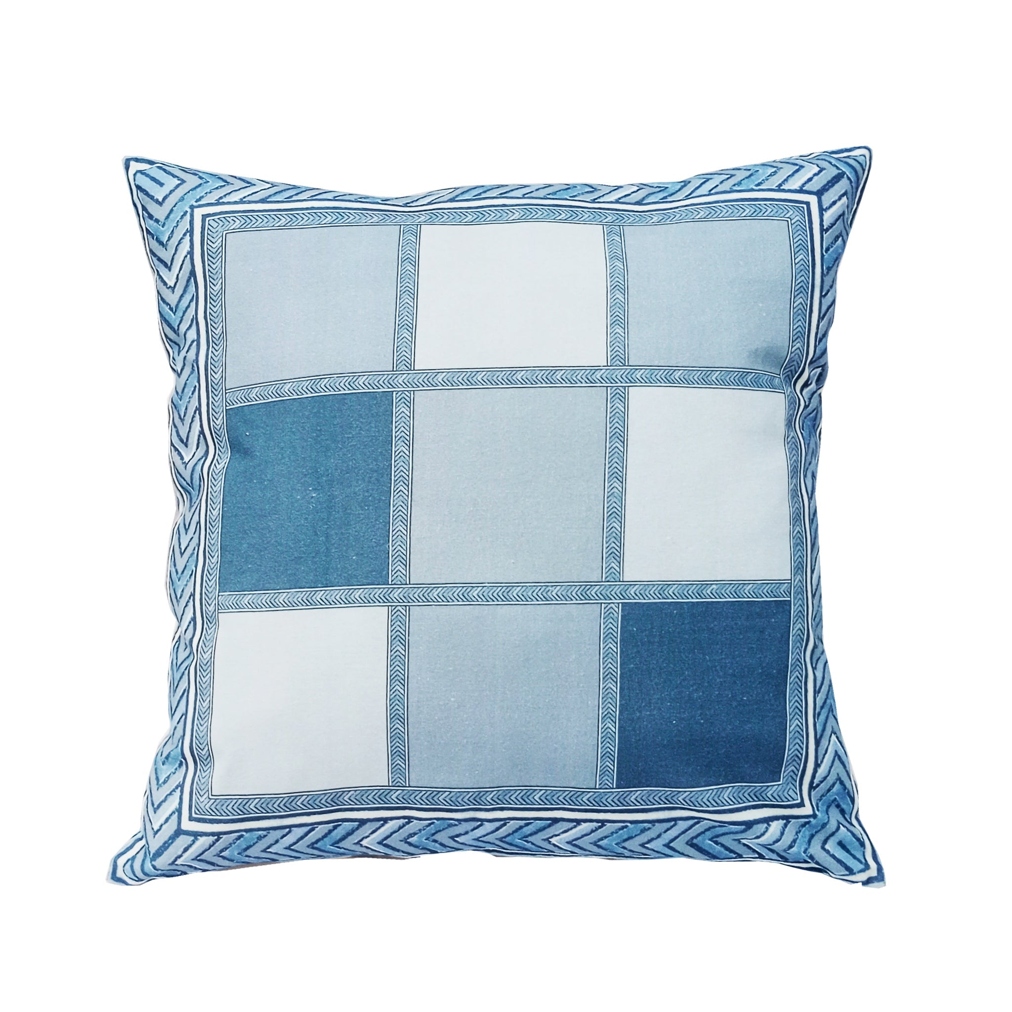 Cotton Cushion Cover - Patta and Salli Tempest Blue