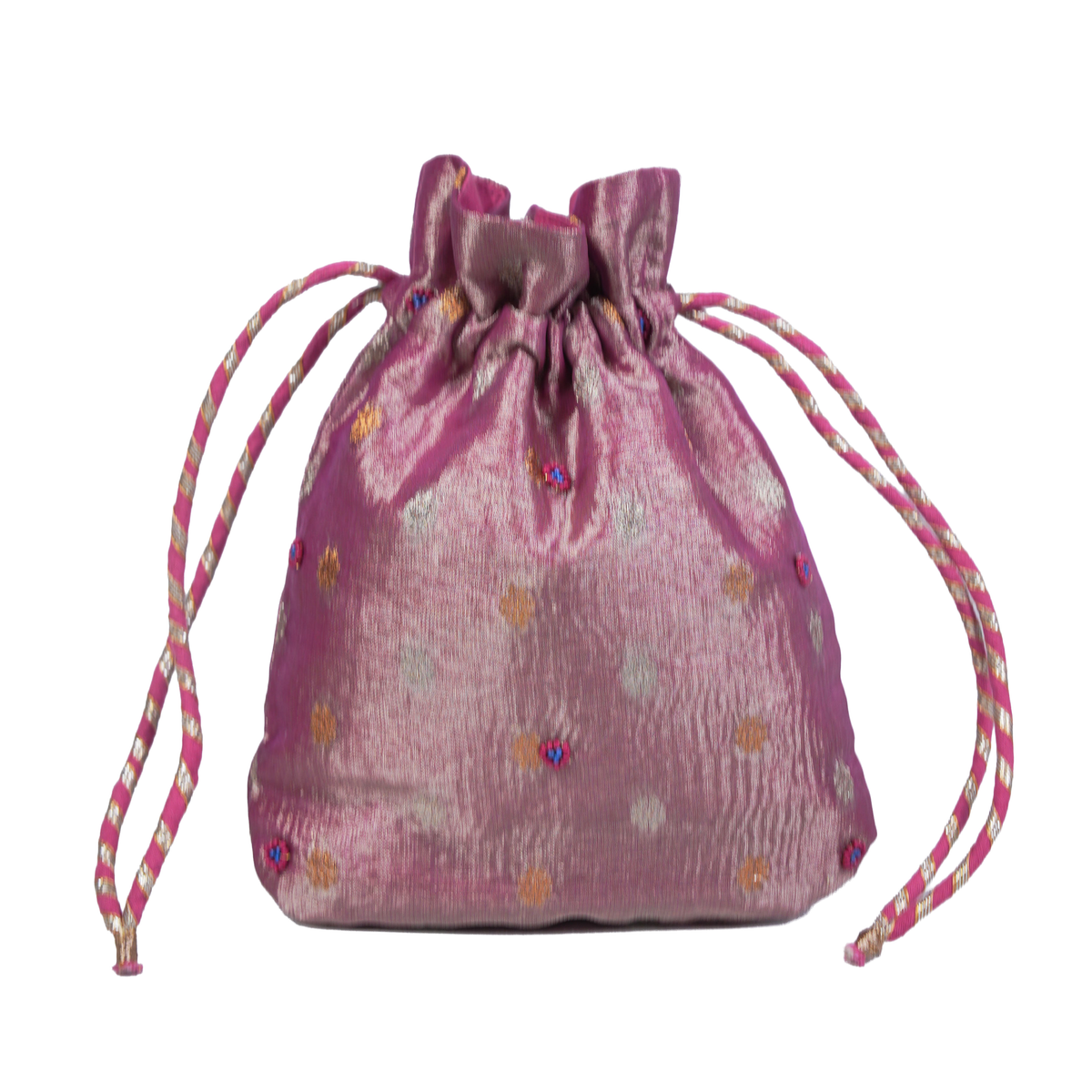 Juhi Organza Pouch - Vintage Pink