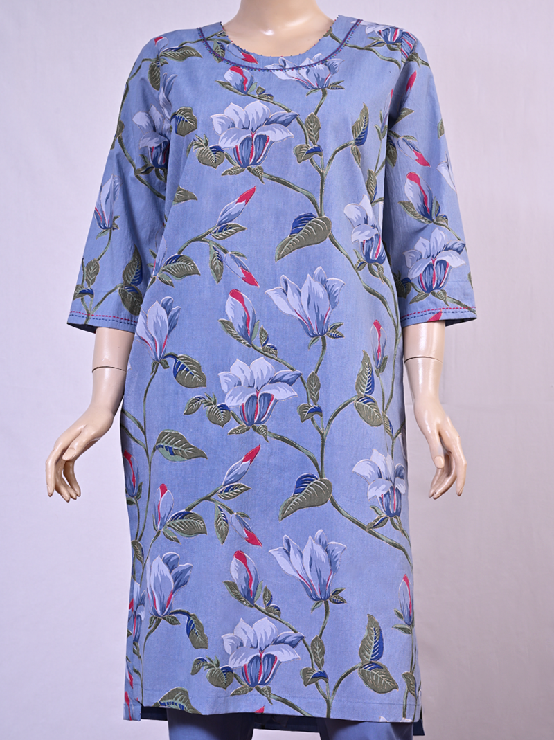 Tulip Sonia Gold Kurta Inky Blue
