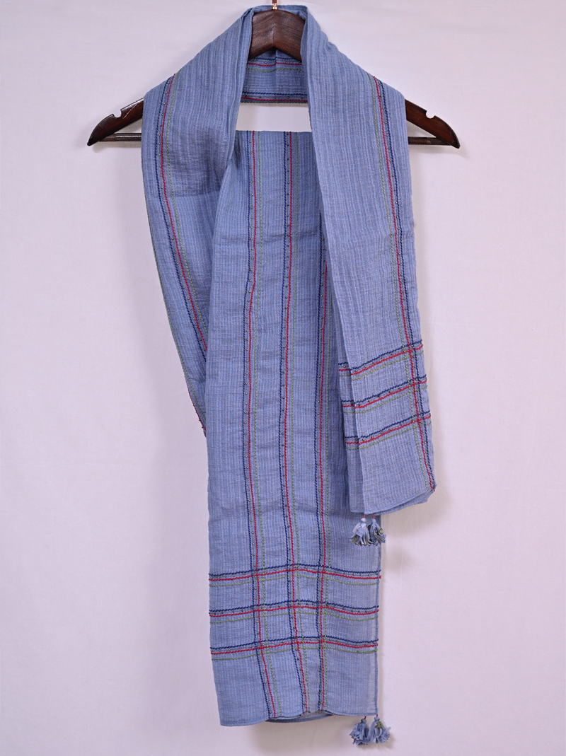 Tulip Dupatta Inky Blue