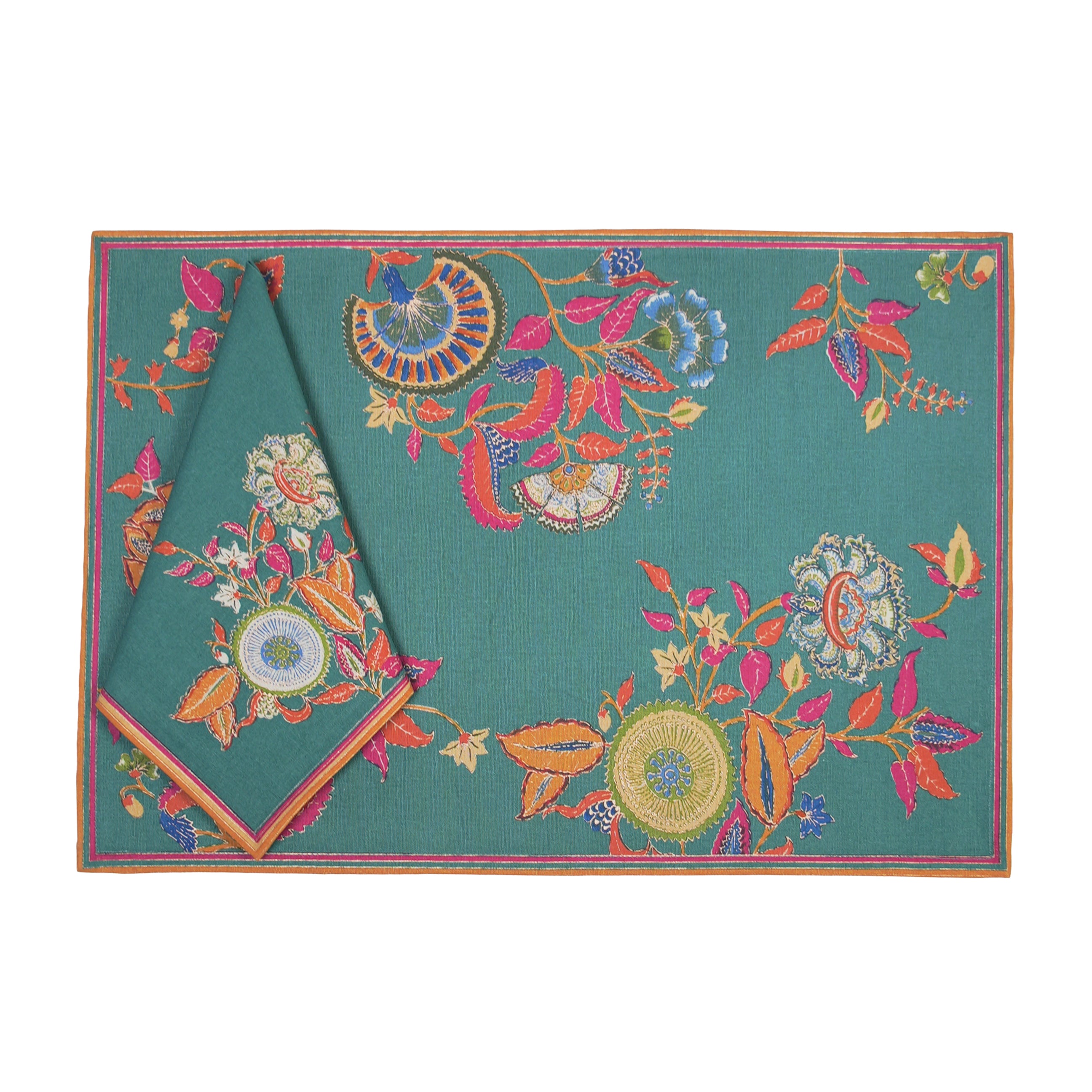 Mat Nap Set Of 6 (WP) - Mohabbat Garnet