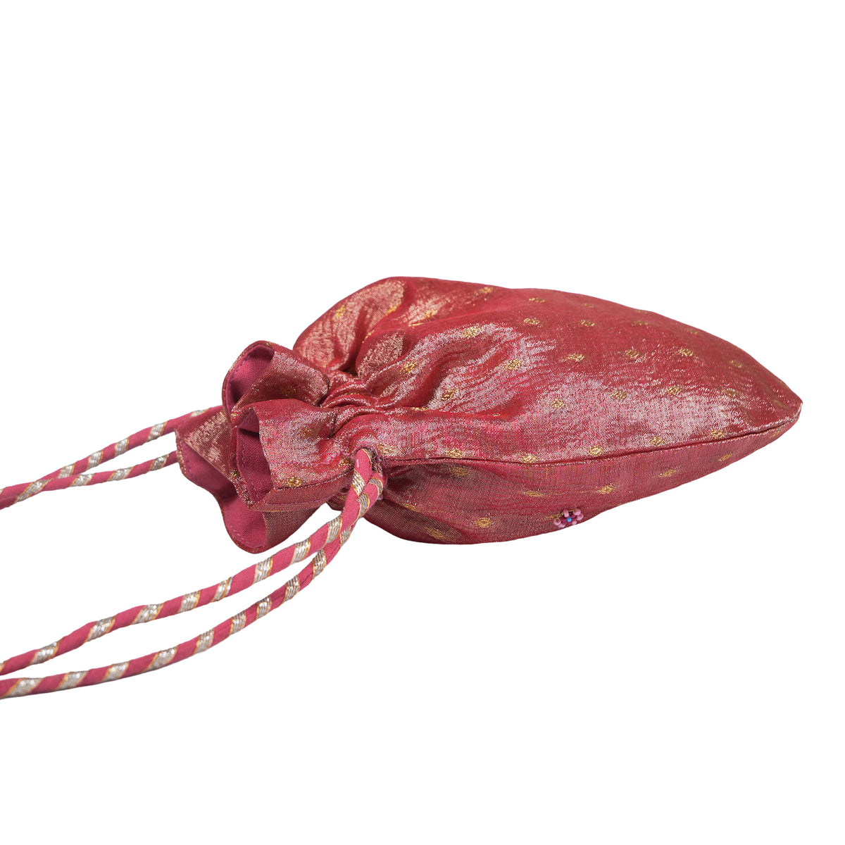 Juhi Organza Pouch - Rose