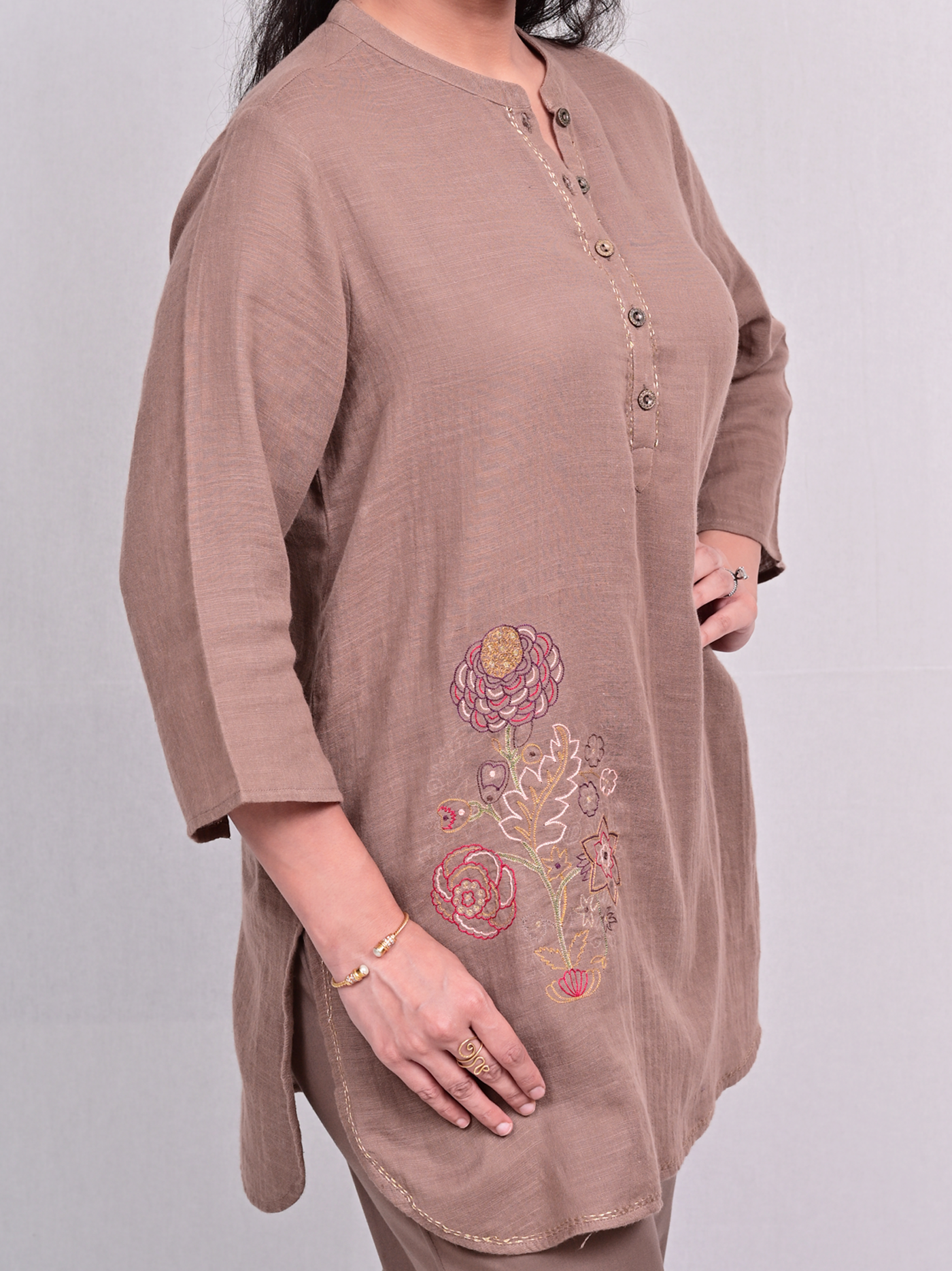 Sana Kurta - Nandani Booti Choco