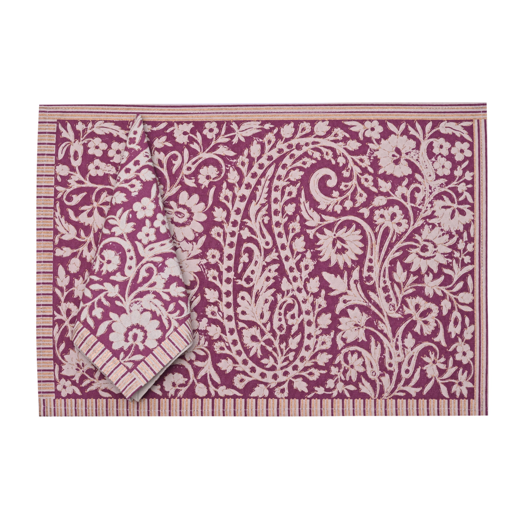 Mat And Napkin Set Of 6 (WP) - Shahtoosh Jazz