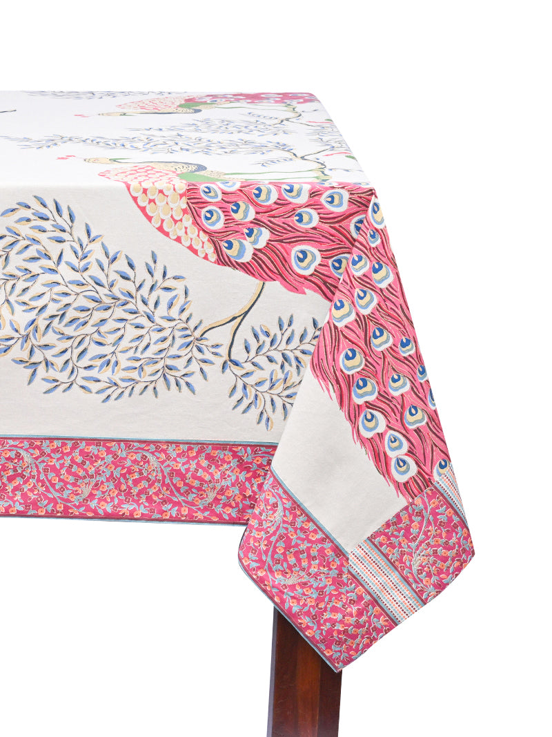 Table Cloth - Peacock Jublient Red