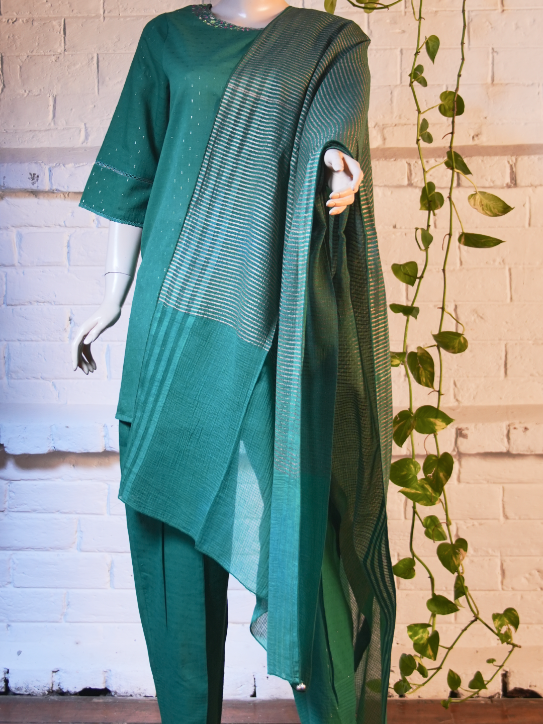 Farsi Printed Dupatta - Green