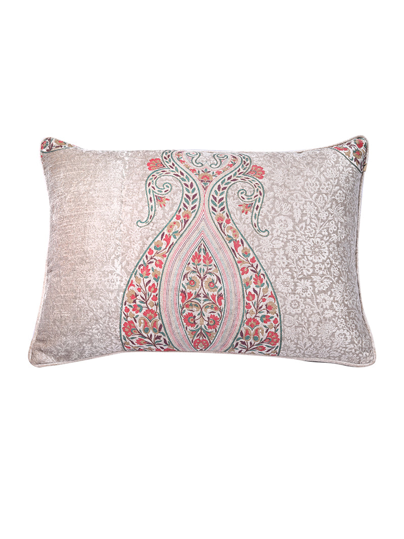 Velvet Cushion Cover - Chashmebagh Capri Green