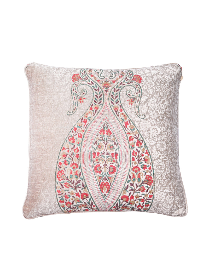 Velvet Cushion Cover - Chashmebagh Capri Green