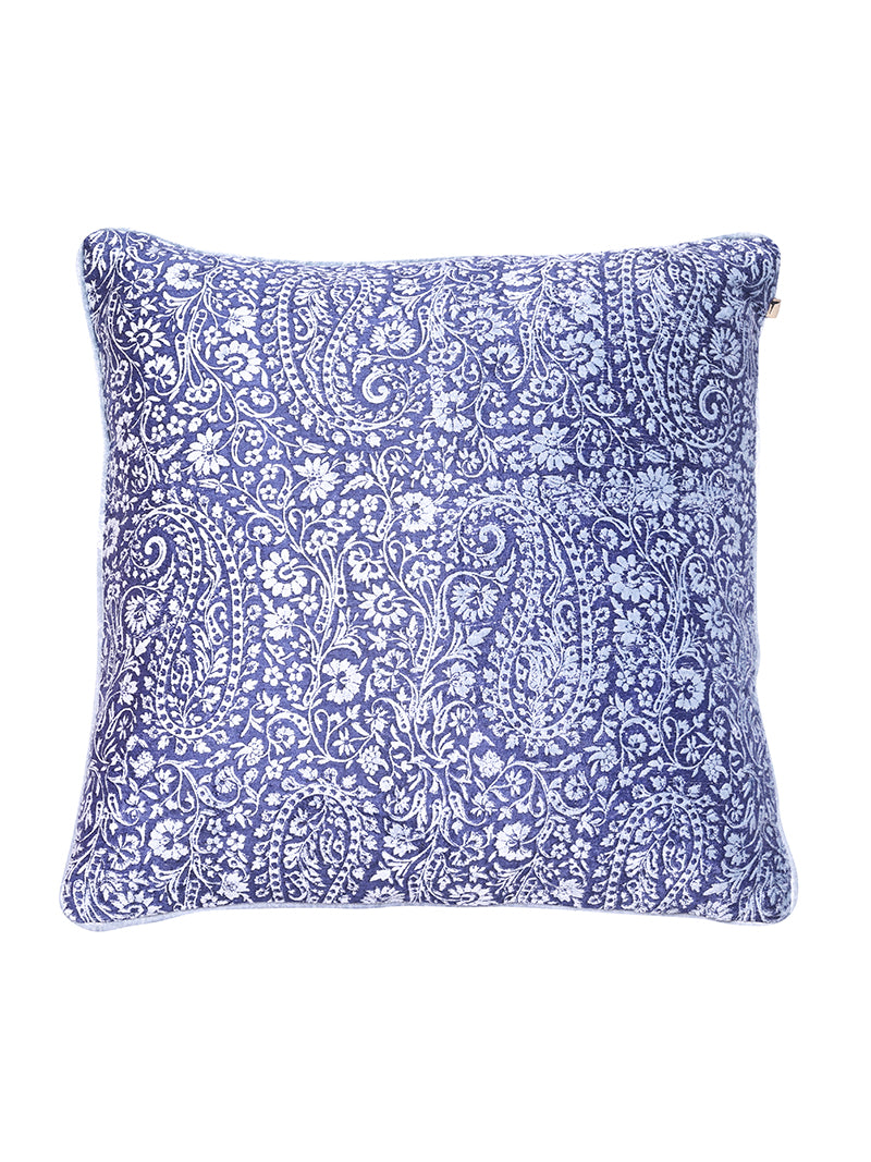 Velvet Cushion Cover - Shahtoosh Orion Blue