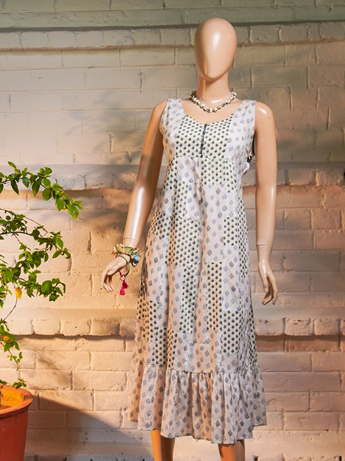 Moringa Dress - Ganga Nimmi Booti Cloud