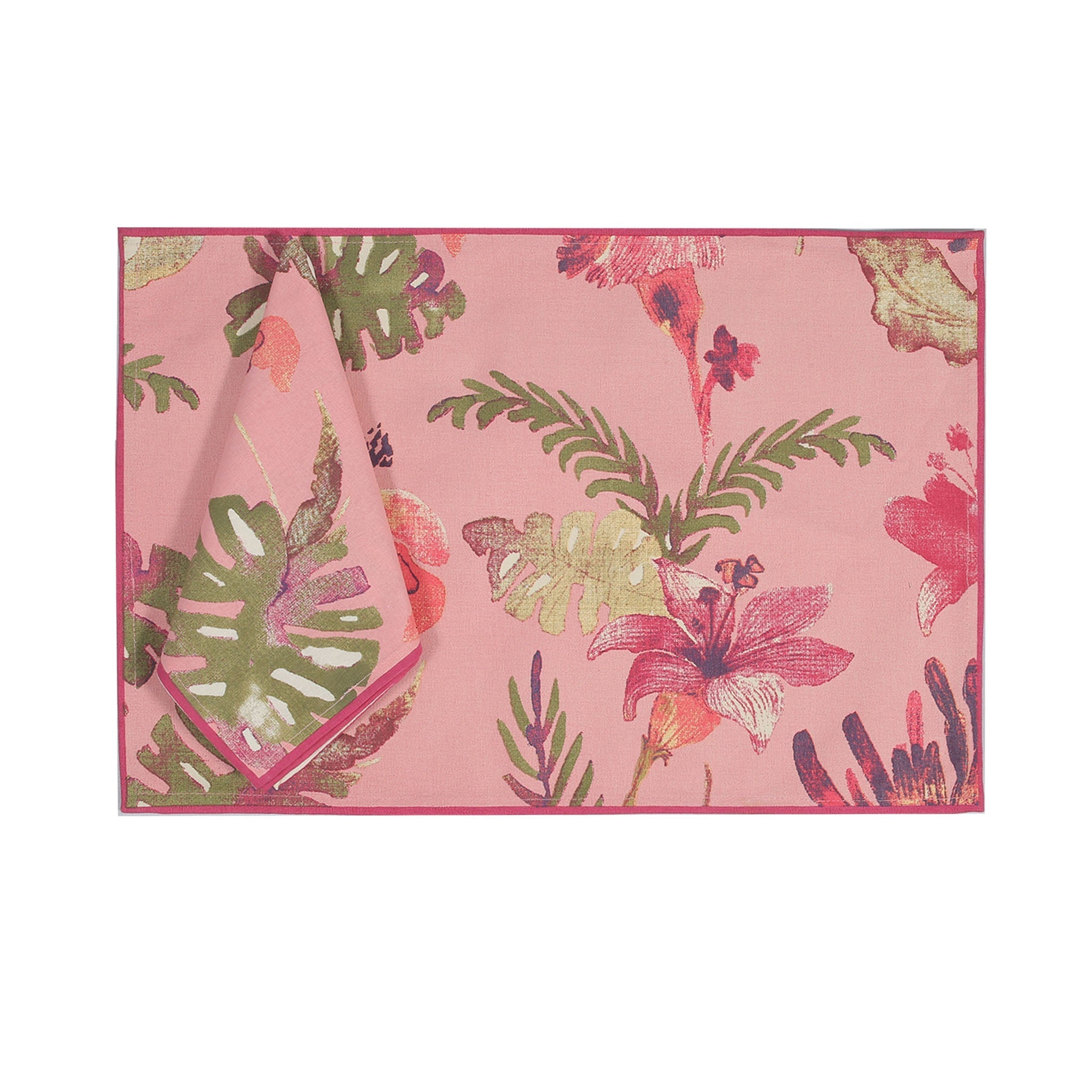 Mat And Napkin Set Of 6 (WP) - Victoria Begonia