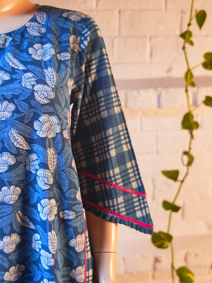 Ajmeri Kurta - Indigo Blue