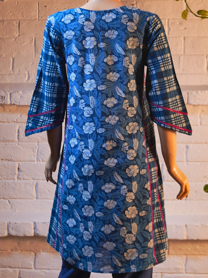 Ajmeri Kurta - Indigo Blue