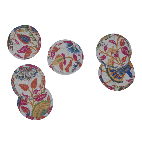 Quilted Coaster Set Of 6 - Mohabbat Garnet