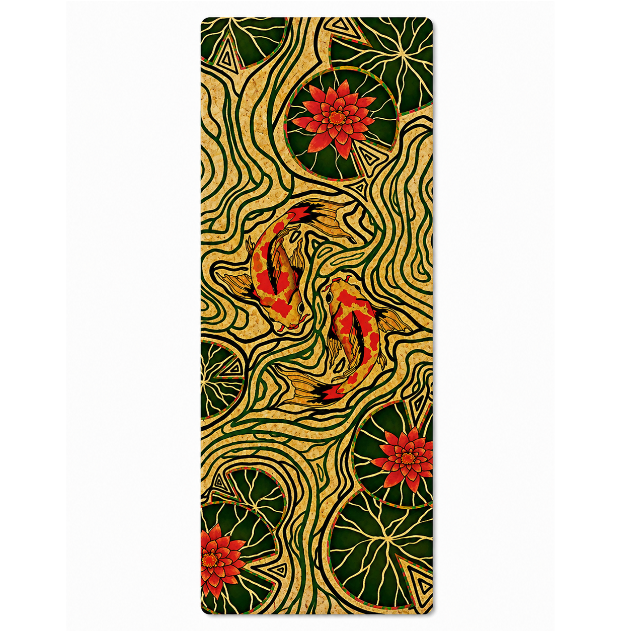 Koi Mustard Yoga Mat with Cover