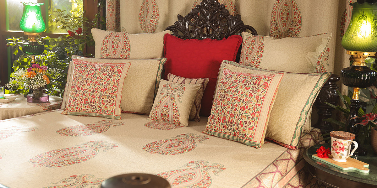 Bed Cover - Chashmebagh Capri Green