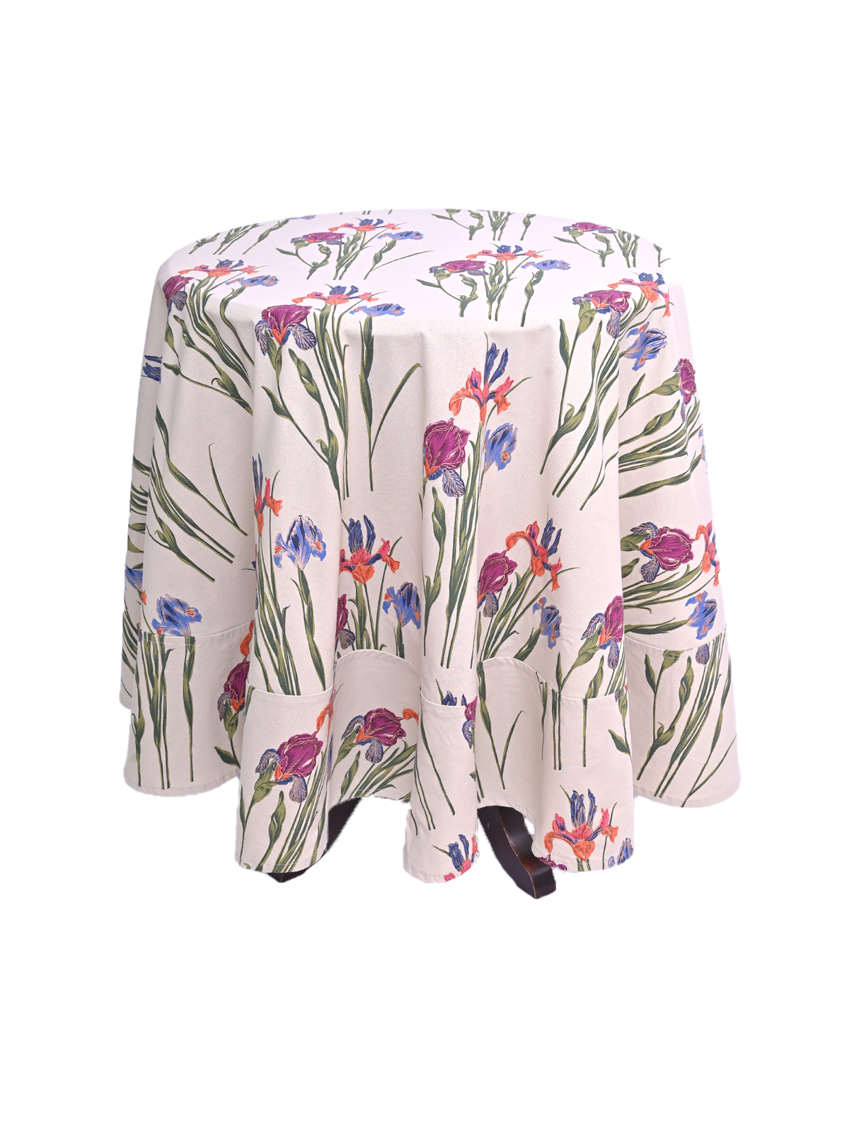 Round Table Cloth -  Diana Flower Plum