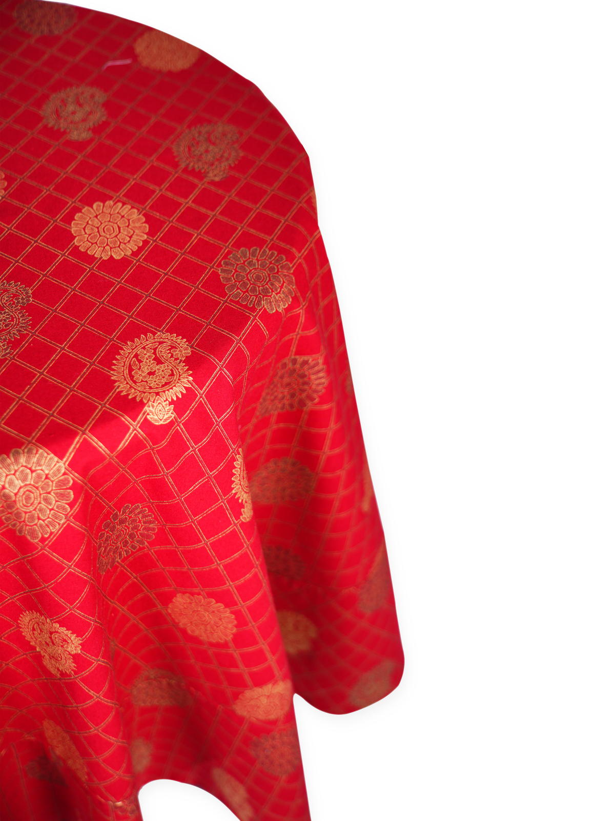 Round Table Cloth -  Zari Rang Mahal