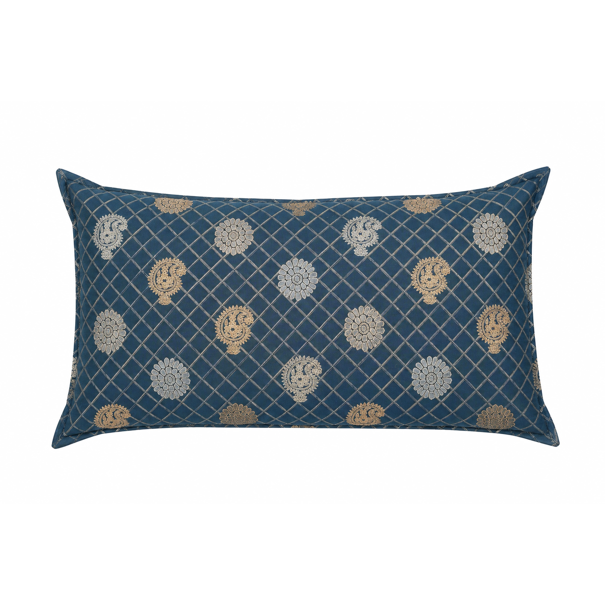 Pillow Cover - Zari Kashi Neel