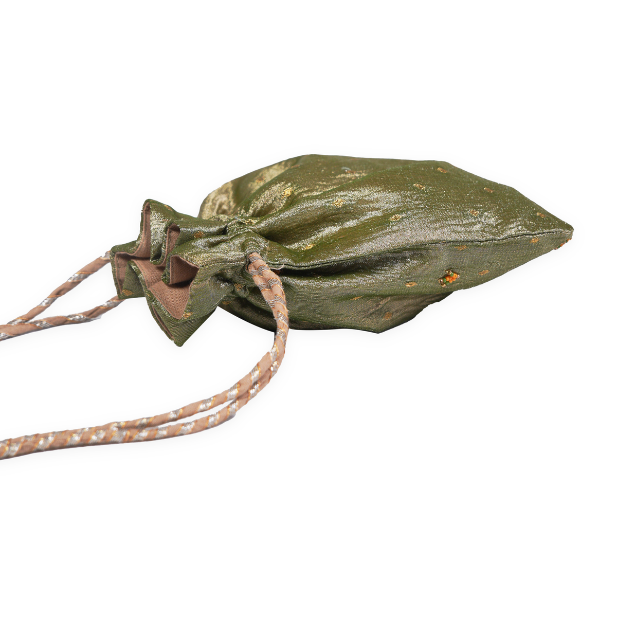 Juhi Organza Pouch - Olive