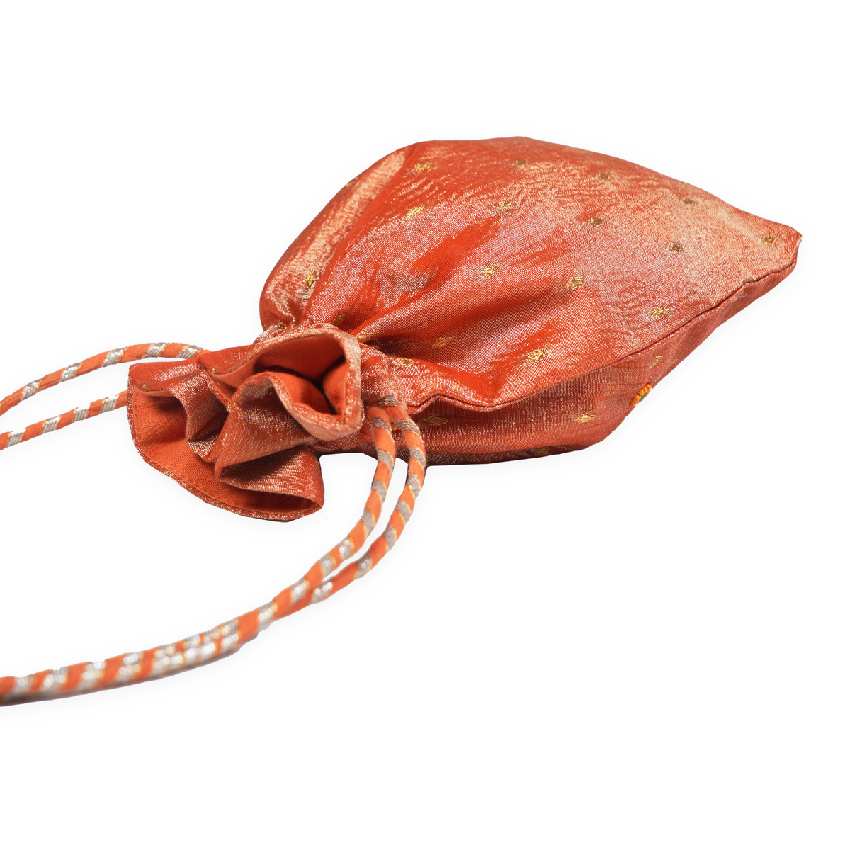 Juhi Organza Pouch - Orange