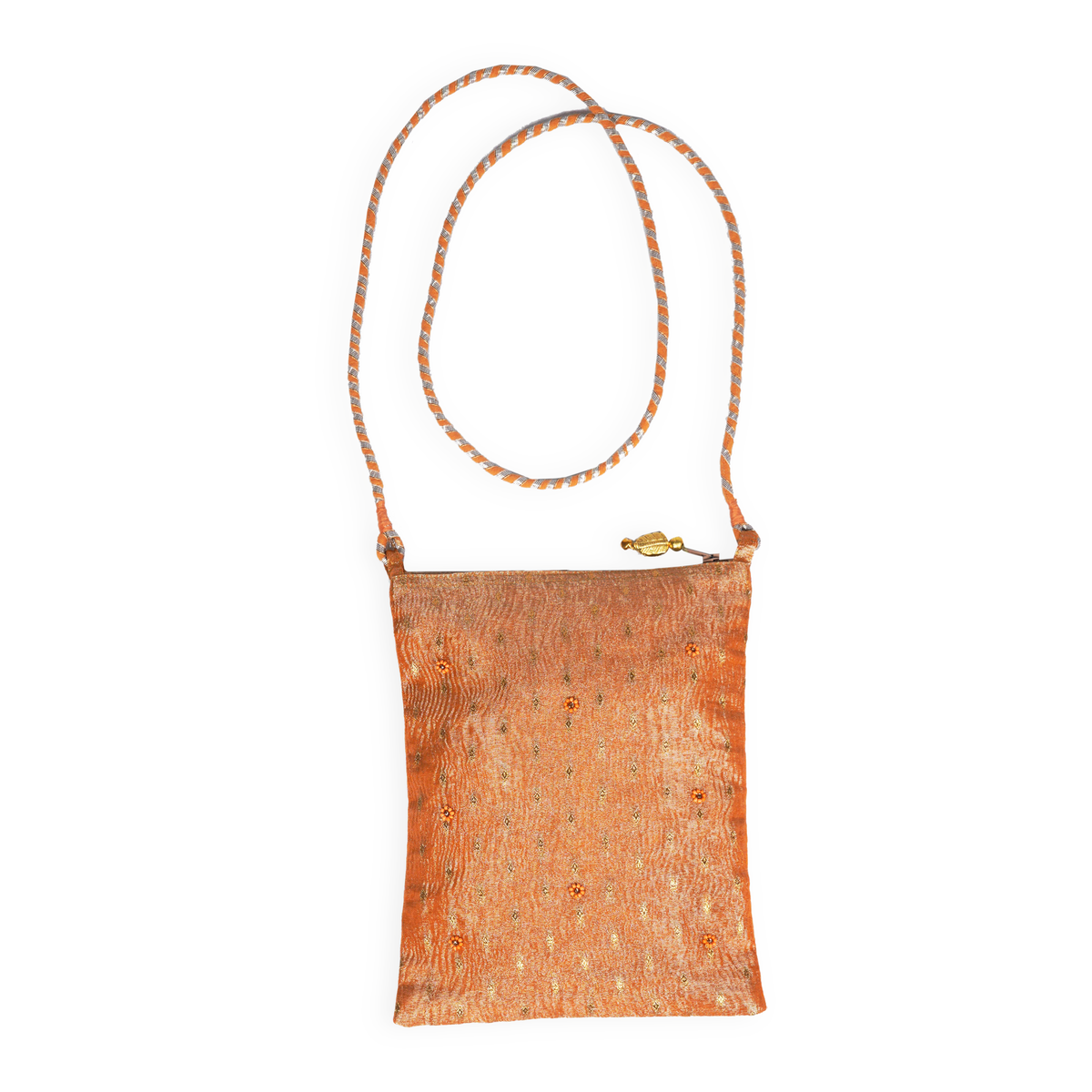 Juhi Organza Sling Bag - Orange
