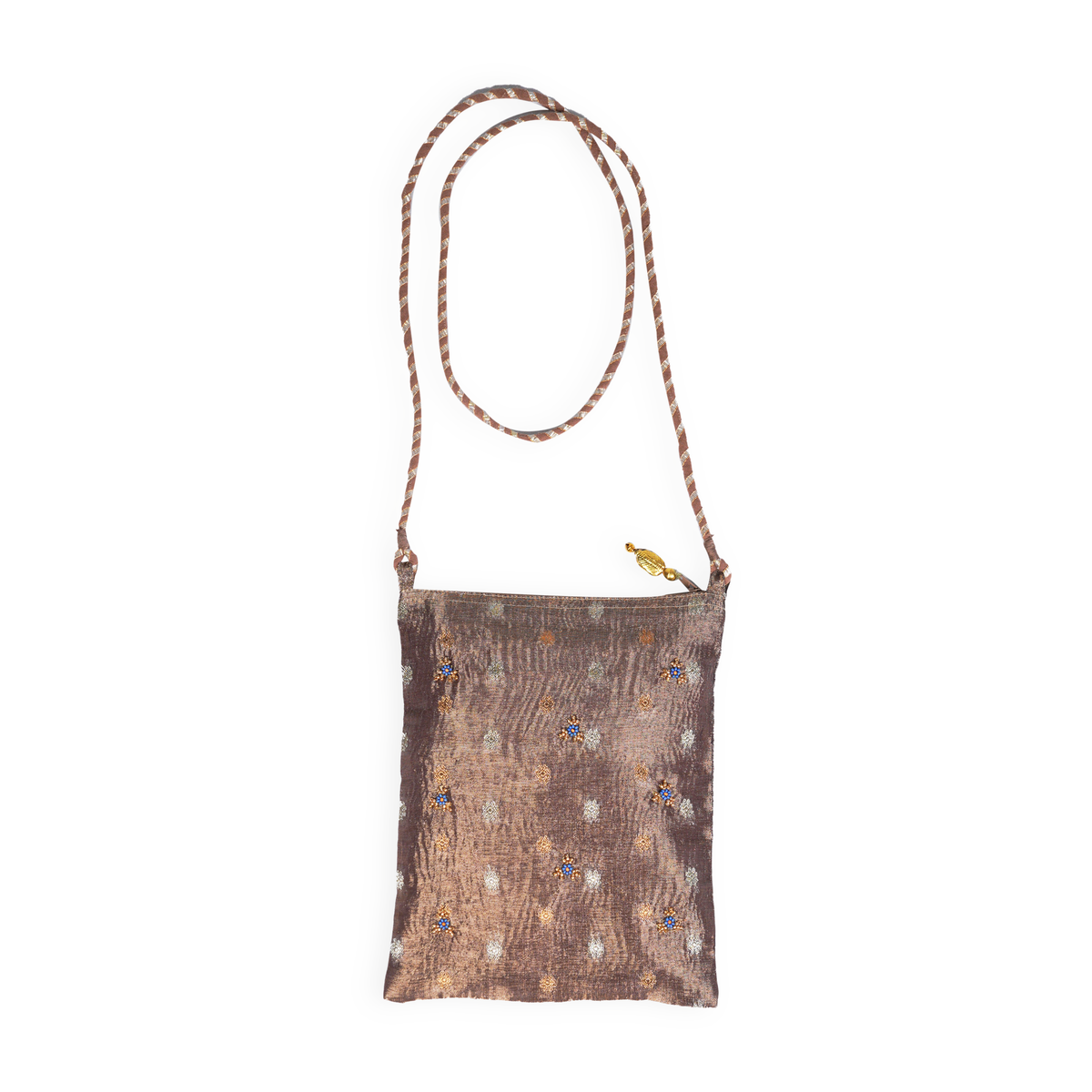 Juhi Organza Sling Bag - Brown