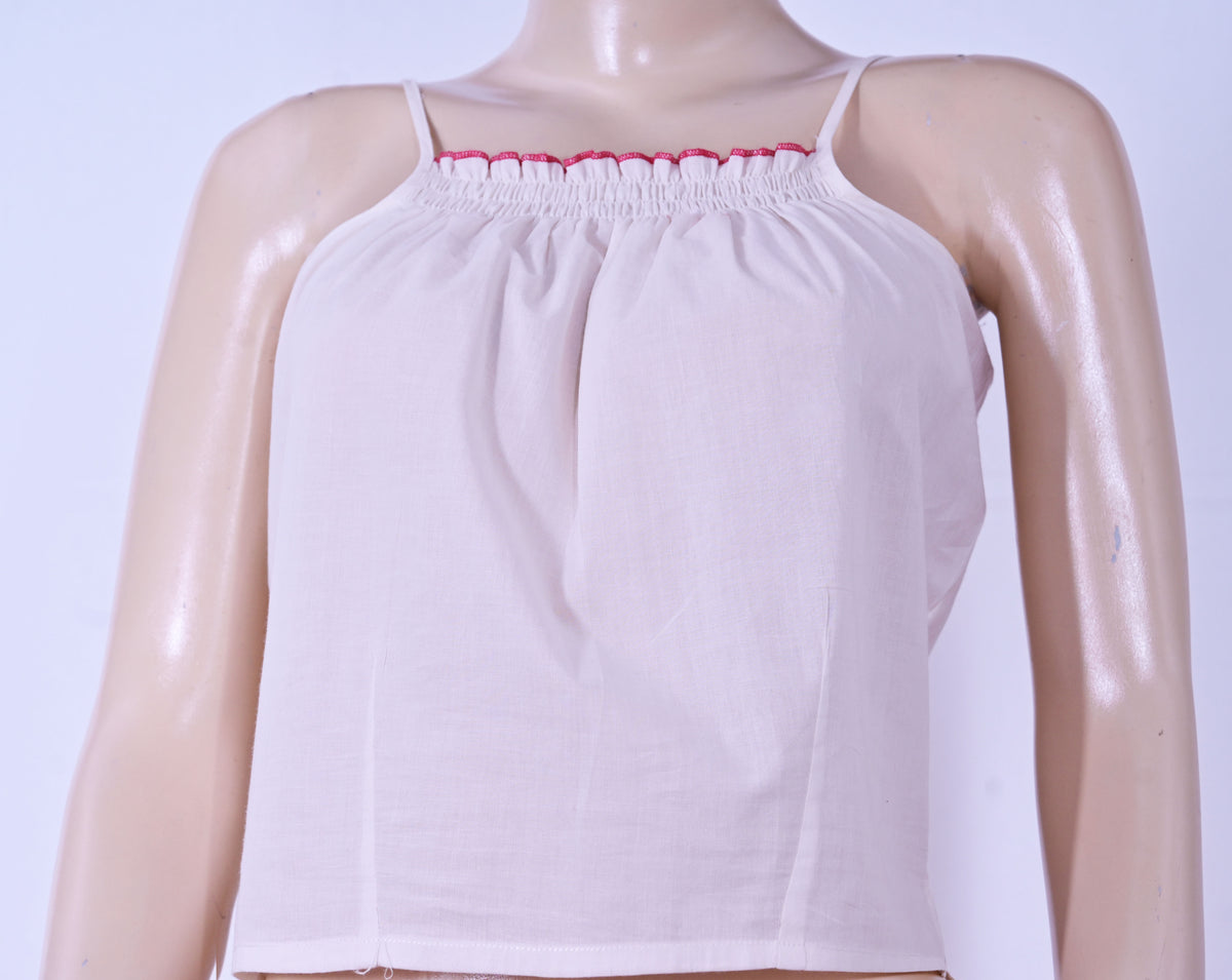 Aria Top WT Inner - Falling Leaves / Off White